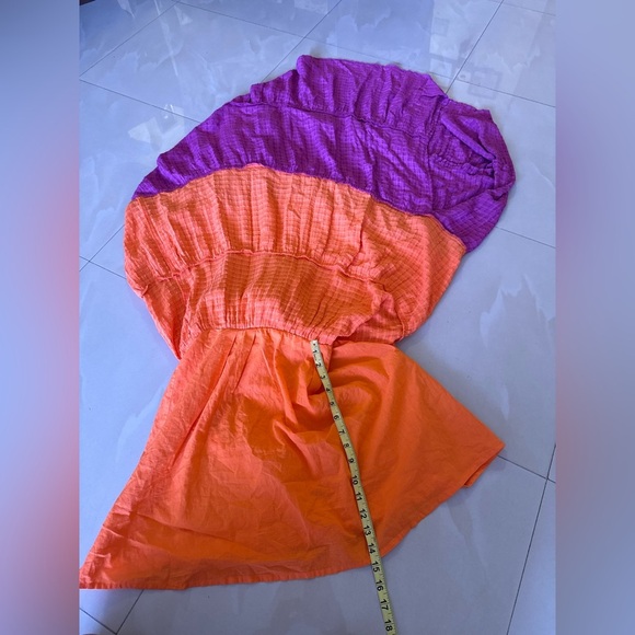 French Connection Adira Birch Tiered Maxi Dress. Size 4. Yellow orange, purple - Picture 9 of 16